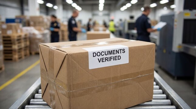 International shipping documentation verification ensuring customs compliance and regulatory requirements for cross-border trade and import export clearance procedures