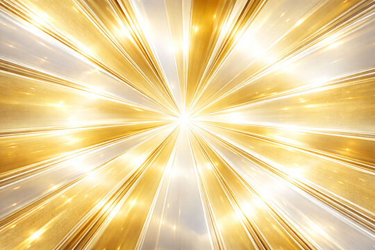 ホワイトゴールドの鏡面クローム放射幾何学背景
