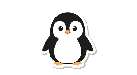 Obraz premium Cute cartoon penguin sticker
