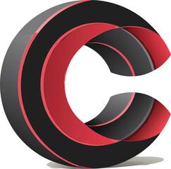 abstract--minimalist--letter-c--interwoven-smooth
