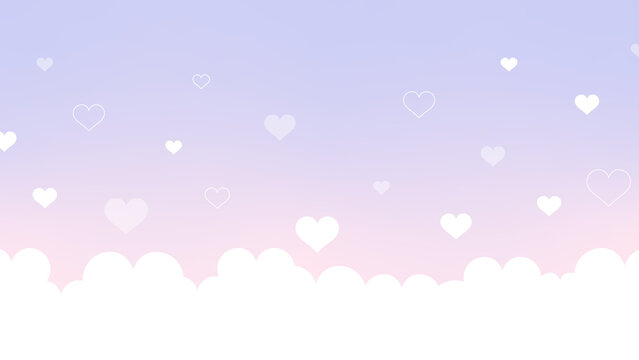 ハート グラデーション かわいい ポップ バレンタイン VTuber 配信 サムネイル バナー デザイン 背景 イラスト