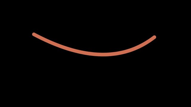 lips scyning animation on black background