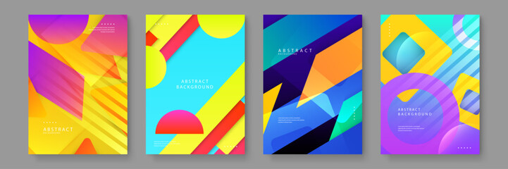 Contemporary abstract backgrounds with futuristic gradients and sharp geometric lines ideal for tech startup branding