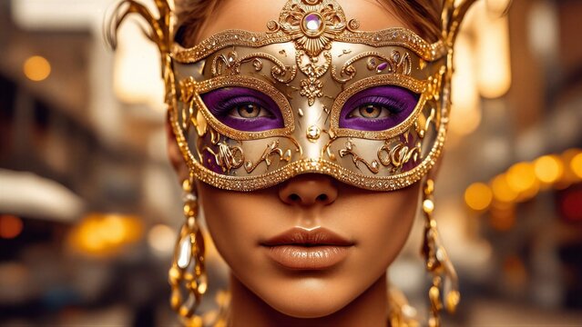 Woman in Golden Mask