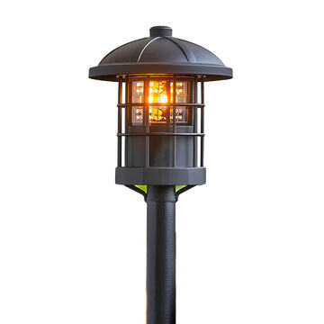 Garden Solar Light Stake Isolated On Transparent Background