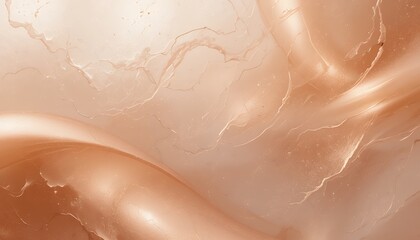 Fototapeta premium Abstract peach liquid waves background, silky texture, orange tones