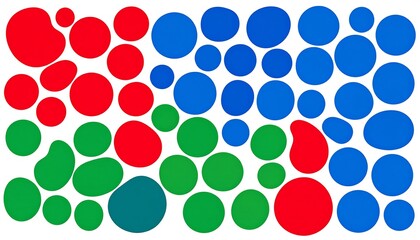 Fototapeta premium Abstract composition of colorful circles creating a vibrant pattern.