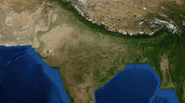 Satellite Zoom Animation From World Map To Patna Bihar India