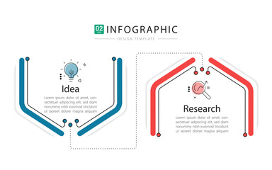 Comparison Infographic Design Template, Comparison between companies and products and services, Business presentation concept with 2 options, To do list or planning icon, vector illustration.