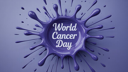 Vibrant purple splash for World Cancer Day awareness campaign