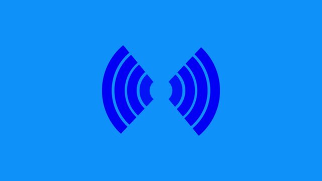 Wireless Technology WIFI hotspot lines Icons. Hotspot icon isolated. Wifi hotspot symbol stroke icon glowing neon animation with green background.