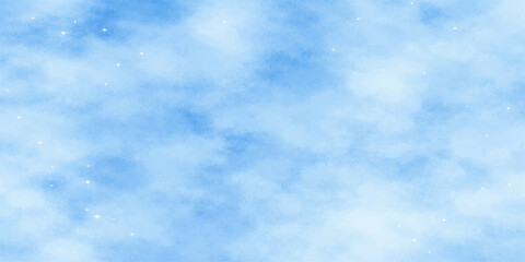 Obraz premium A beautiful clear blue sky background features white fluffy cumulus clouds on a bright sunny summer day with a natural light atmosphere