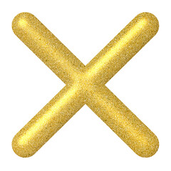 3d golden cross