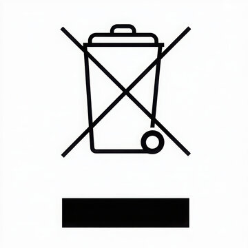 WEEE symbol icon for packing  
