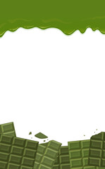 とろける抹茶チョコと板チョコフレーム_縦