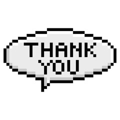 Fototapeta premium Pixel Speech Bubble with Text Inside. Pixel Art 8 bit Pixelated Speech Bubble, Chat Speech or Dialogue, Speech Cloud.