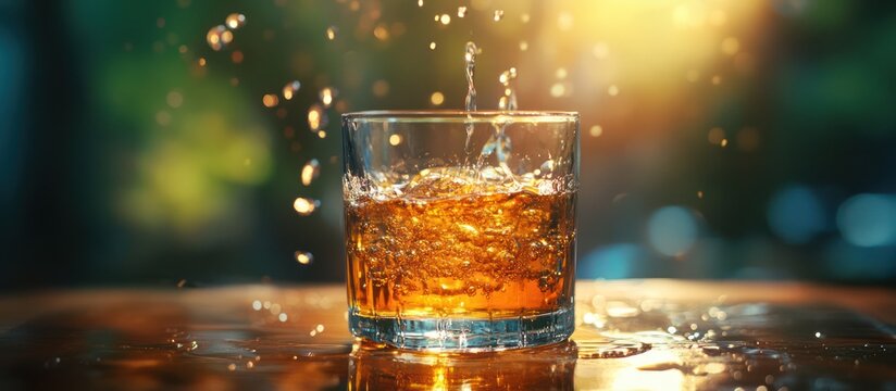 Whiskey with splash