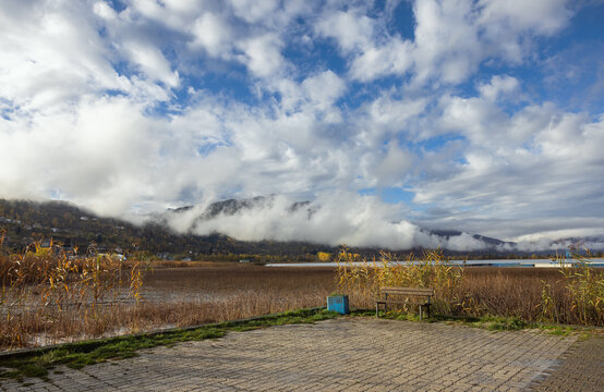  background. Plav lake montenegro