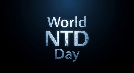 World NTD Day awareness campaign with DNA helix and molecular patterns