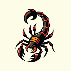 Vector illustration of scorpion and  tattoo design