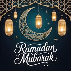 an elegant premium ramadan greeting card