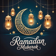 an elegant premium ramadan greeting card