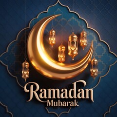 an elegant premium ramadan greeting card
