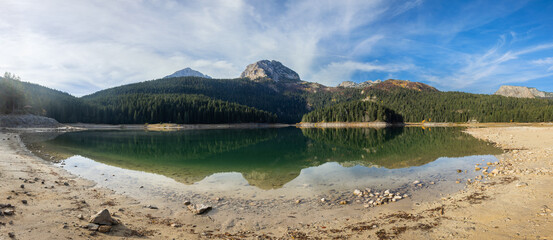 scenery of the Black Lake in Montenegro