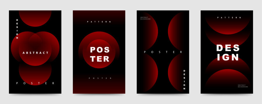 Black abstract poster icon representing graphic design layout.