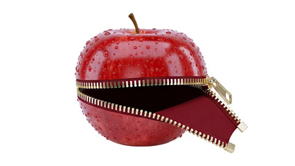 Red Apple with Zipper