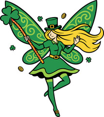 Lucky Irish Fairy Illustration