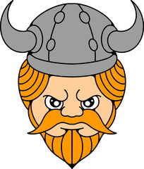 cartoon head viking illustration