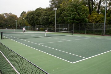 A tennis ball is rolling on a clay court