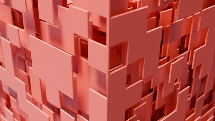 3d planes on a futuristic cube illustration abstract background © JoseVicenteCarratala