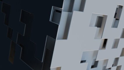 3d planes on a futuristic cube illustration abstract background © JoseVicenteCarratala