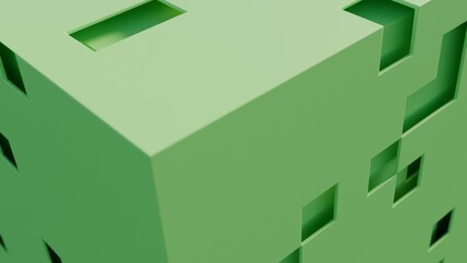 3d planes on a futuristic cube illustration abstract background © JoseVicenteCarratala