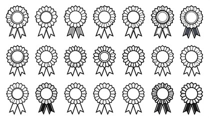 Collection of Award Rosettes - A Versatile Design Element.