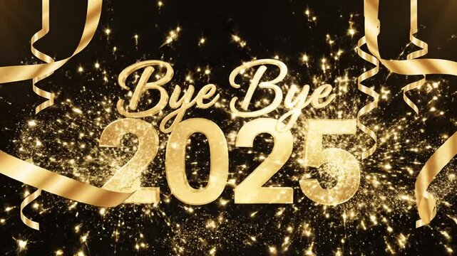 Ring in the new year with a festive 'Hello 2026' graphic featuring golden glitter and streamers