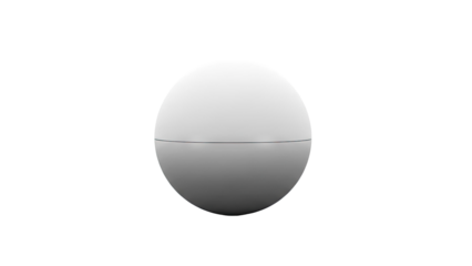Two-toned spherical object with a subtle seam