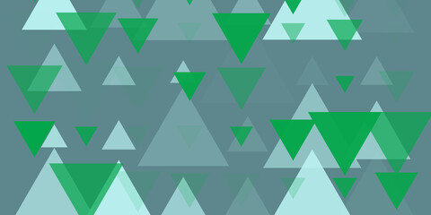 Abstract Green Triangle Pattern on Teal Background