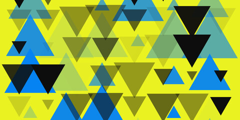 Abstract Geometric Triangle Pattern on Yellow Background