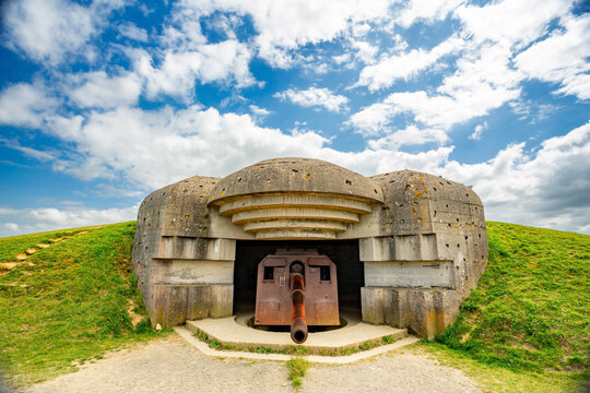 La Pointe du Hoc, France. Bunkers and batteries