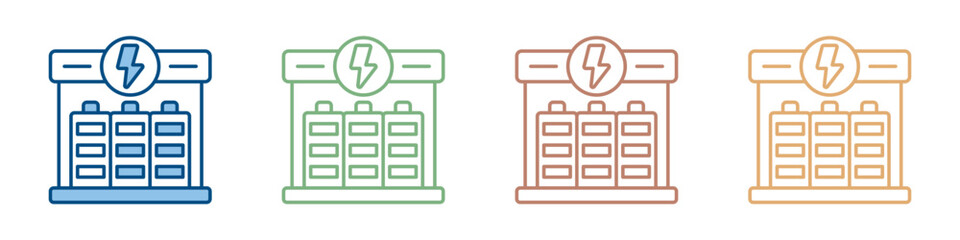 Battery Storage Icon Set Multiple Style Collection © Diah