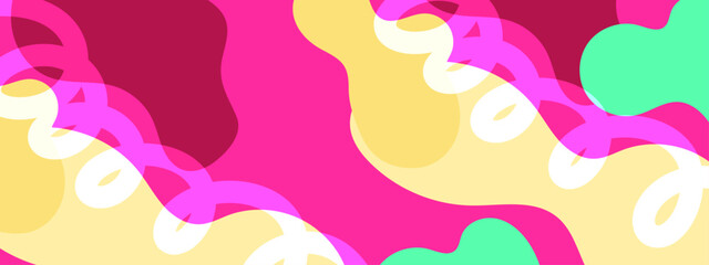 Fototapeta premium Energetic abstract background with vibrant magenta shapes and white swirls for dynamic designs