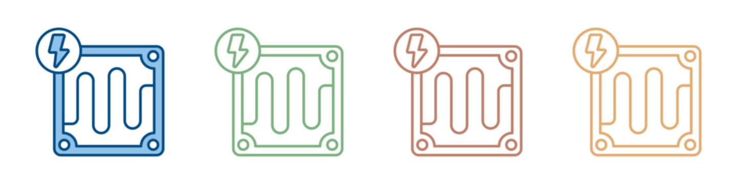 Fuel Cell Icon Set Multiple Style Collection