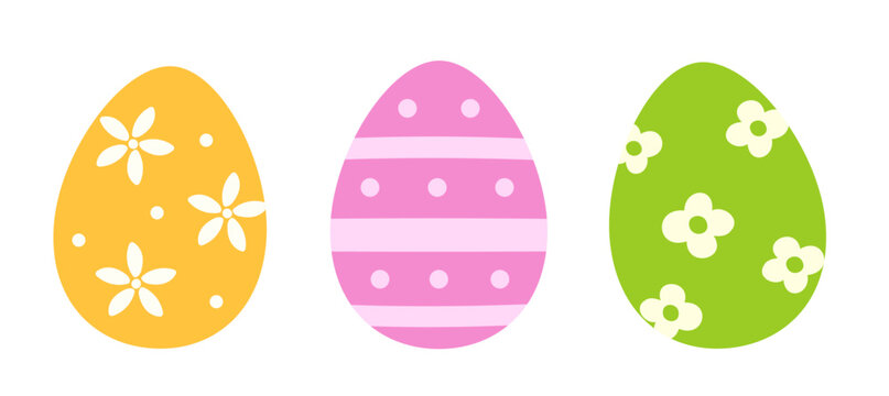 Simple cute Easter egg clipart set.
Cute patterned Easter eggs flat vector.
Colorful Easter egg cartoon illustration collection.
Transparent background. SVG.