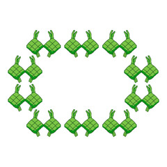 Islamic Ketupat Frame Border Decoration