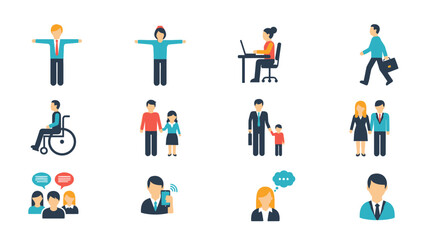 Business People in Various Work Settings.