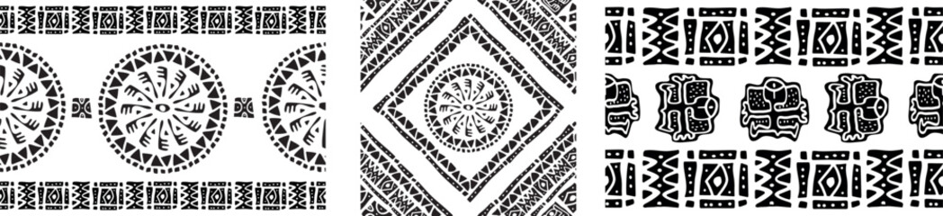 seamless pattern with african motifs