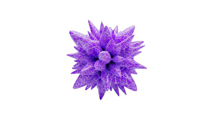 Abstract Purple Spiky Object with Network Pattern